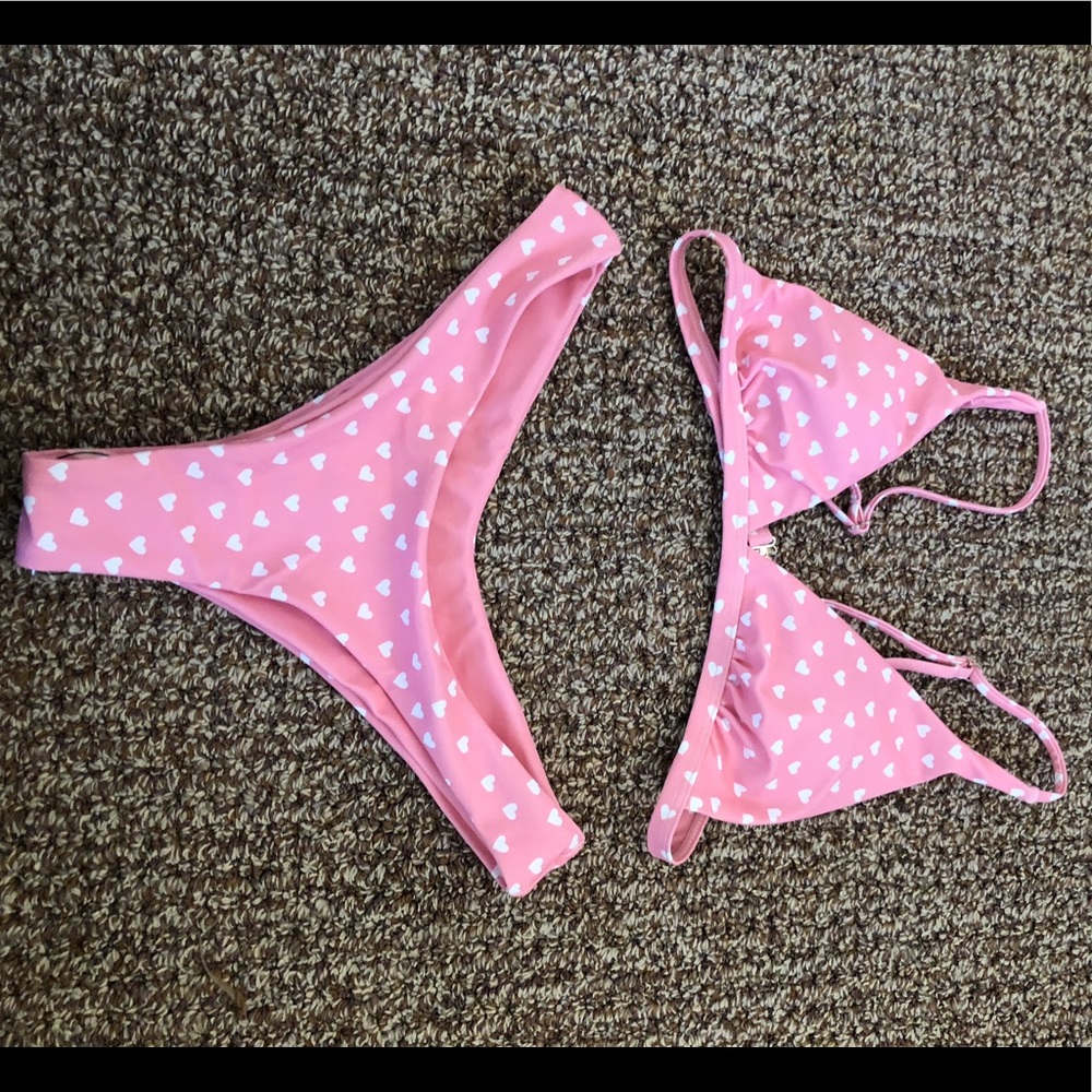 Pink Heart Ruby Bikini Set